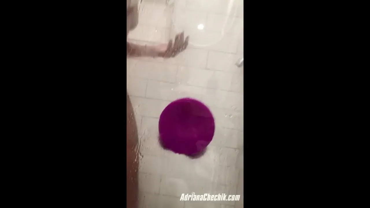 Adriana Chechik grinds a purple toy deep inside her soaked, hungry pussy