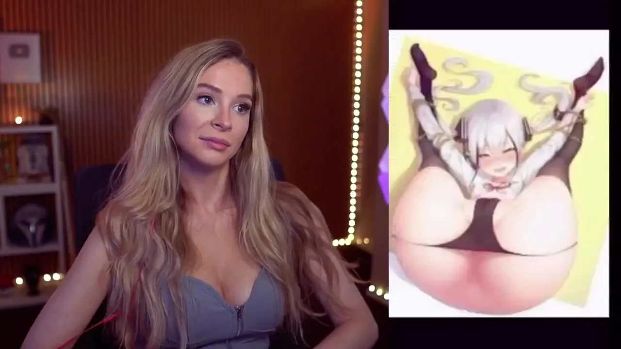 Streaming room grin as a machine reams a blonde on all fours and an anime girl gets double-penetrated