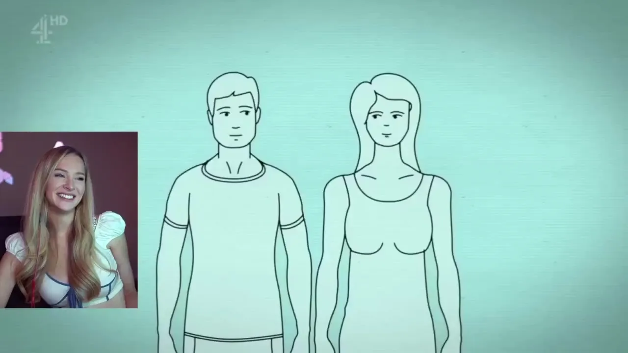 Grinning and biting her lip, Bebahanofficial watches a naked dating show lineup parade past her