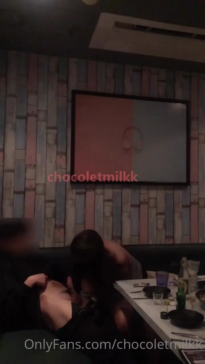 Chocoletmilkk pulls a man close in a dim lounge, her mouth hungry and trembling against him