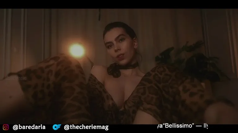 Peeling off her leopard dress, Thecheriemag bares her tits and finger-fucks her pussy with a filthy grin