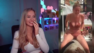 Watching hardcore clips and laughing through the blowjobs and fucking