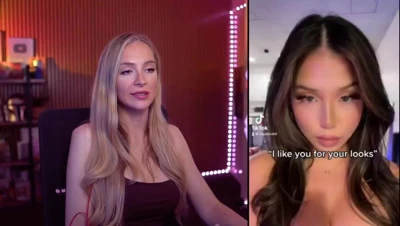 Watching oiled ass massages and lingerie clips while Bebahan spreads her legs for the screen