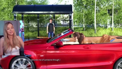 Bebahan gets lost in the busty redhead's red sports bra and bare legs