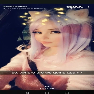 Toying herself in the back seat of the car, Belle Delphine moans and gets shameless