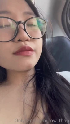 แว, dark hair spilling over bare skin, needy and breathless in the car