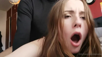 Damania takes him from behind and her jaw drops as he pounds her slick pussy