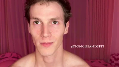 Spitting on his face, Irina Rivas drools straight into his wide-open eyes