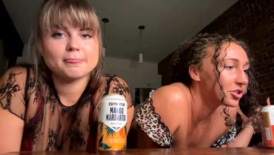 Sipping mango margaritas and cackling loud with her girls at the bar