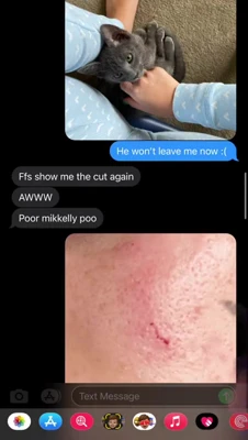 Mikaela Testa hushes everyone with a finger on her lips