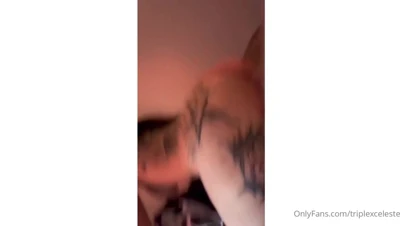 Lazy day off, Celeste gets pounded doggystyle while she moans for his cock